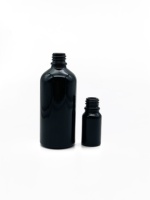 Flacon en verre noir 5-100ml, bouteille en verre de couleur noire