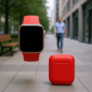 Reloj Inteligente Myrva de 28 mm con Pantalla LCD, Podómetro y Estuche para Auriculares Rojos, para Dispositivos Portátiles Unisex - Product Image 2