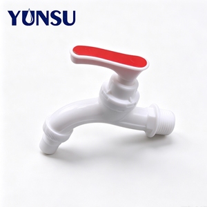 Robinet de lavabo mural en plastique PP ABS à poignée unique, 1 trou, pour salle de bain - Product Image 1