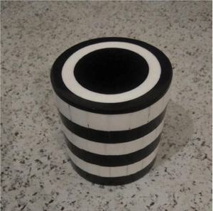 Boîte à bijoux en résine noir et blanc, bibelot rond avec livraison gratuite, pot rond pour bijoux - Product Image 2