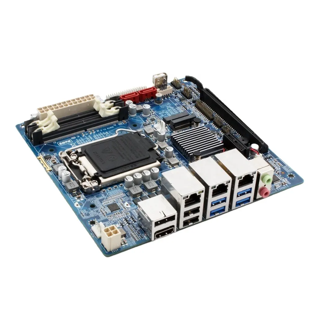 Intel Mini-ITX Embedded Industrial Motherboard unterstützt Intel 6. Gen. Skylake 1151 CPU-SKD-70 mit 3 LAN SATA M.2 ssd