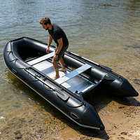 Bateau pneumatique d'assaut Hailebao 4m en alliage d'aluminium, bateau de sauvetage rapide, radeau de sauvetage, bateau de pêche, bateau de dérive, bateau de sauvetage d'urgence
