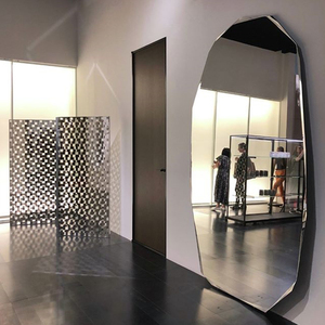 Nuovissimo Design grande specchio <span class=keywords><strong>da</strong></span> <span class=keywords><strong>parete</strong></span> concava stile moderno forma irregolare bordatura in vetro decorazione Hotel pavimento specchio - Product Image 2