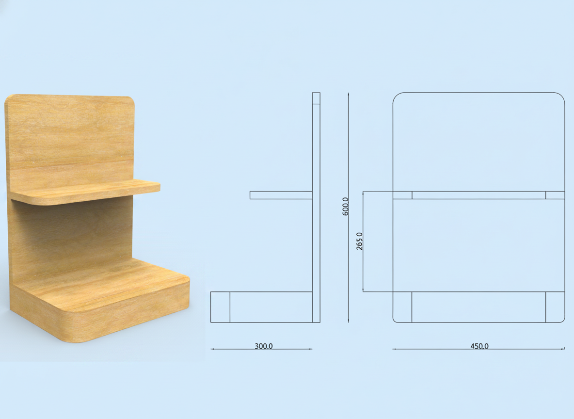 Custom Pine Shampoo Counter Holder Body Care Rack for Small Beauty Retail Store — view 4