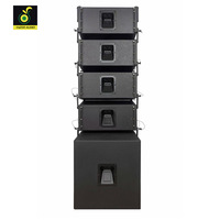 Sistem Line Array Audio Outdoor Berdaya Tinggi 10 Inch untuk Gereja, Impedansi 8ohm, Speaker Panggung dengan Panduan Pabrik