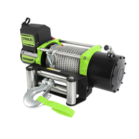 Treuil électrique étanche 12V/24V 17000lbs à fixation par boulons, treuil de sauvetage tout-terrain avec câble de 26M