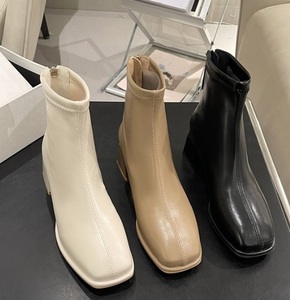Casual Square Toe <strong>Ankle</strong> Length <strong>Boots</strong> for <strong>Women</strong> Chunky <strong>Low</strong> <strong>Heel</strong> Booties <strong>s</strong> - Product Image 6