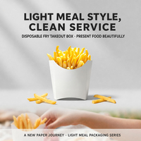Boîtes à frites jetables en papier kraft résistant à la graisse pour emporter