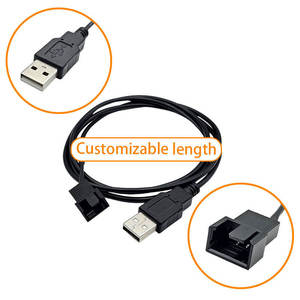 USB ถึง 2510 ขั้วต่อชายหญิง สีดำ PVC สายต่อขยายการถ่ายโอนข้อมูล สายอะแดปเตอร์ - Product Image 2