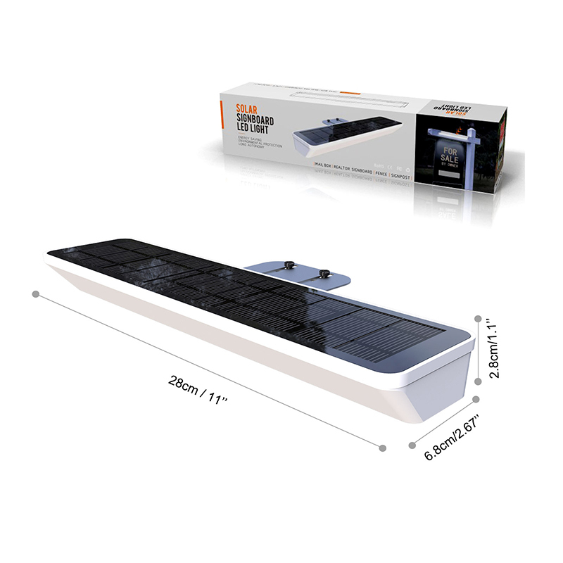 Solar Powered All One Long Working Time 6000K Daylight 50000 Hours Working Life Sign Led Light for Real Estate Shop Sign A-Frame