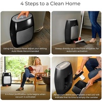Penjernih udara Sensor otomatis, 2-in-1 1000-Watt, pembersih udara HEPA, tanpa sentuh, vakum Ultra cepat, kuat, penutup panci 600 Sq untuk rumah