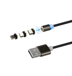 Cable USB-C de Nailon Trenzado de Fábrica, Cable de Carga Rápida y Cable Magnético Micro Tipo C para iPhone 13 Plus - Product Image 4