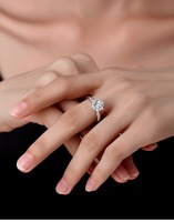 VVS1 1Ct Mossanite Diamant 925 Bijoux en argent sterling Étoile personnalisée Design unique Ensembles de bagues de mariage pour femmes pour anniversaire