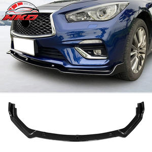 Pour Infiniti Q50 2018-2024, lèvre de pare-chocs avant noir brillant, séparateur de spoiler, PP 3 pièces, kit carrosserie de haute qualité - Product Image 1