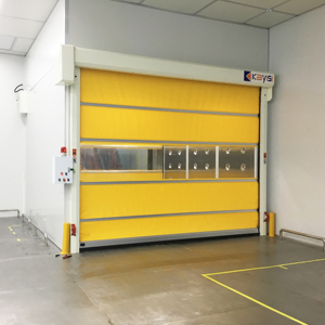 Porte rapide enroulable en tissu 2025 <span class=keywords><strong>PVC</strong></span>, porte à enroulement rapide <span class=keywords><strong>avec</strong></span> fenêtre transparente, coupe-vent, faible bruit, fournisseur de portes - Product Image 2