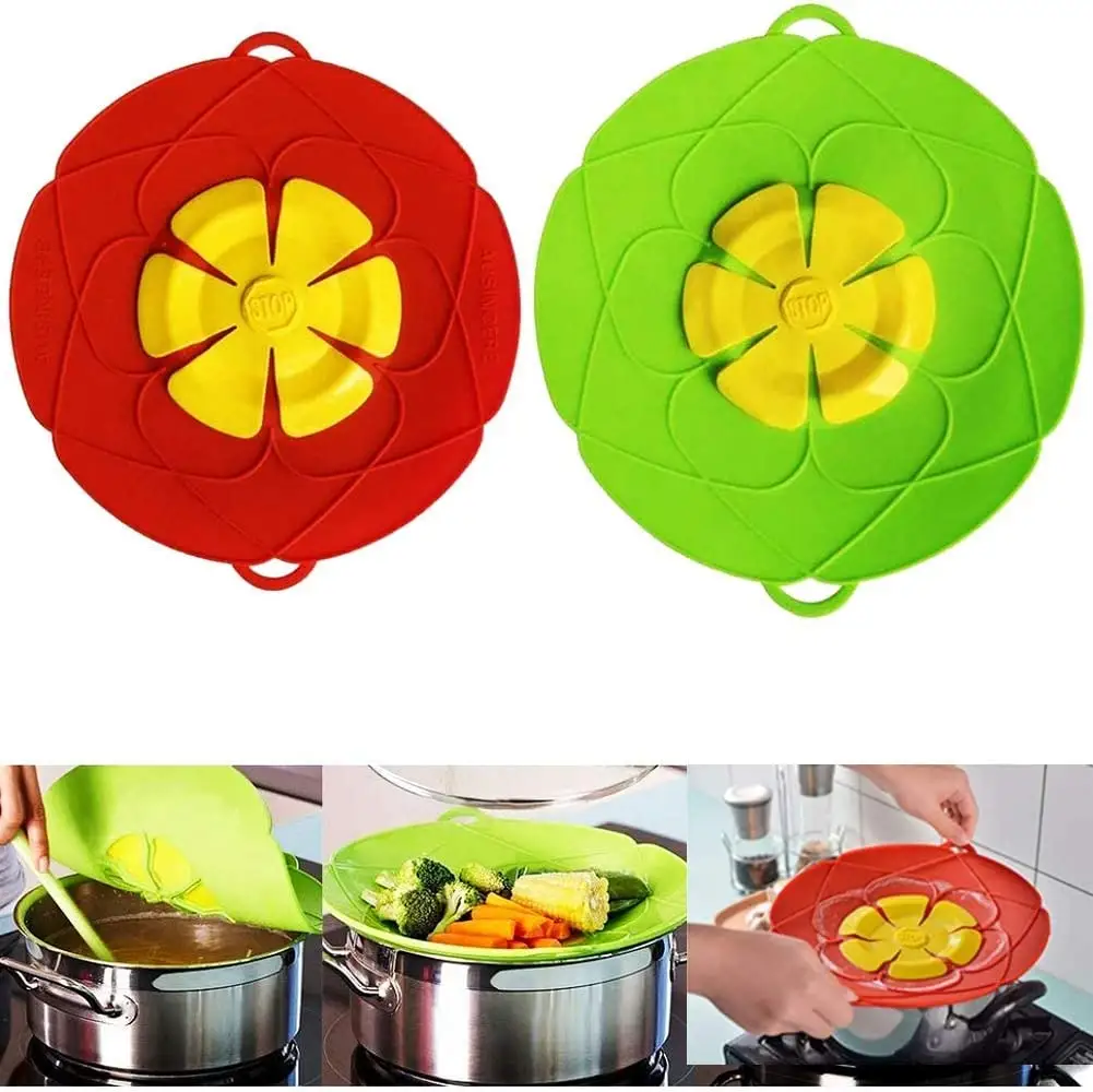 Coperchio per pentole in Silicone a prova di fuoriuscita coperchio per tappo antigoccia senza BPA coperchio per utensili da cucina multifunzione bollire sopra i coperchi di protezione per la pentola