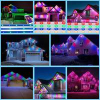 Luz LED de Riel de Aluminio de 12V para Decoraciones Navideñas, Luces de Riel de Aluminio Permanentes para Uso Durante Todo el Año