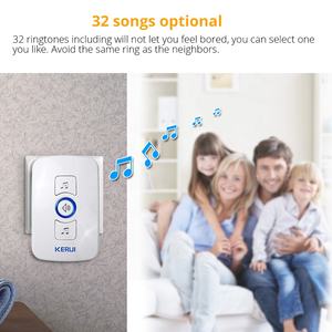 Campanello per Porta <span class=keywords><strong>di</strong></span> <span class=keywords><strong>Casa</strong></span> KERUI M525 con 32 Suonerie, Consegna Rapida, Vendita Calda, Prezzo Conveniente, Trasmettitore con Suoneria, Campanello Domestico con Pulsante Impermeabile - Product Image 2