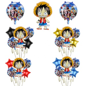 Dessin animé Anime <span class=keywords><strong>One</strong></span> Pieces Luffy <span class=keywords><strong>Film</strong></span> en aluminium jouet ballons, bateau pirate 18 pouces Luffy fête d'anniversaire pour enfants jouet ballons - Product Image 2