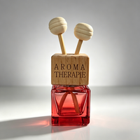 Offre Spéciale – Flacons Diffuseurs de Parfum Vides en Verre Carré de 8 ml pour Voiture, à Suspendre à l'Aération, avec Bouchon en Bois, Rechargeables