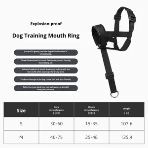 <span class=keywords><strong>Bozal</strong></span> Táctico Antimordeduras y Antiladridos con Cierre de Hebilla y Correa, Nuevo Modelo para Perros Medianos y Grandes - Product Image 5