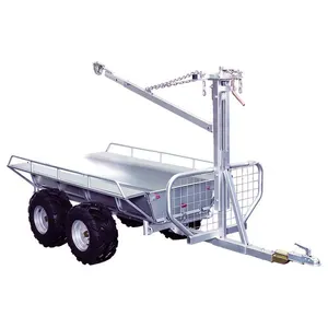 ATV log trailer/heavy duty trailer/box trailer with crane
