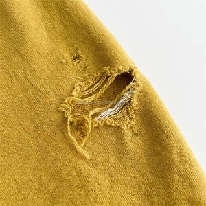 Sudadera con Capucha Personalizada OEM para Hombre, Estilo Vintage, Lavado a la Piedra, Impresión Digital DTG, Felpa Francesa, Diseño Desgastado, Hombros Caídos, Corte Holgado - Product Image 3