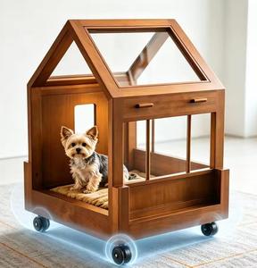 Transparent Roof Wooden Pet Shelter - Product Image 1