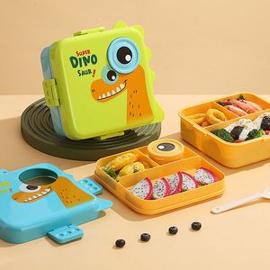 Cute Cartoon Children's Double <b>Lunch</b> Box 3 Separate <b>Lunch</b> Box with Sauce Box - Product Image 6