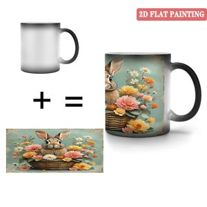 แก้วกาแฟเซรามิกเปลี่ยนสีได้ ขนาด 11 ออนซ์ สีดำด้าน สำหรับใช้ในบ้าน ดีไซน์เรียบง่าย ใช้ได้ทุกวัน - Product Image 4
