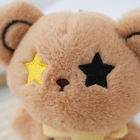 Boneka Beruang Bordir Lucu, Mainan Plush Isi Kapas PP Lembut, Gantungan Kunci Ransel Beruang, Desain Kustom, Dekorasi Beruang Mini, Hadiah Promosi