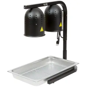 Commerciële Zwarte Stand-Alone Verwarmingslamp/Voedselverwarmer Met Ketel En Rooster