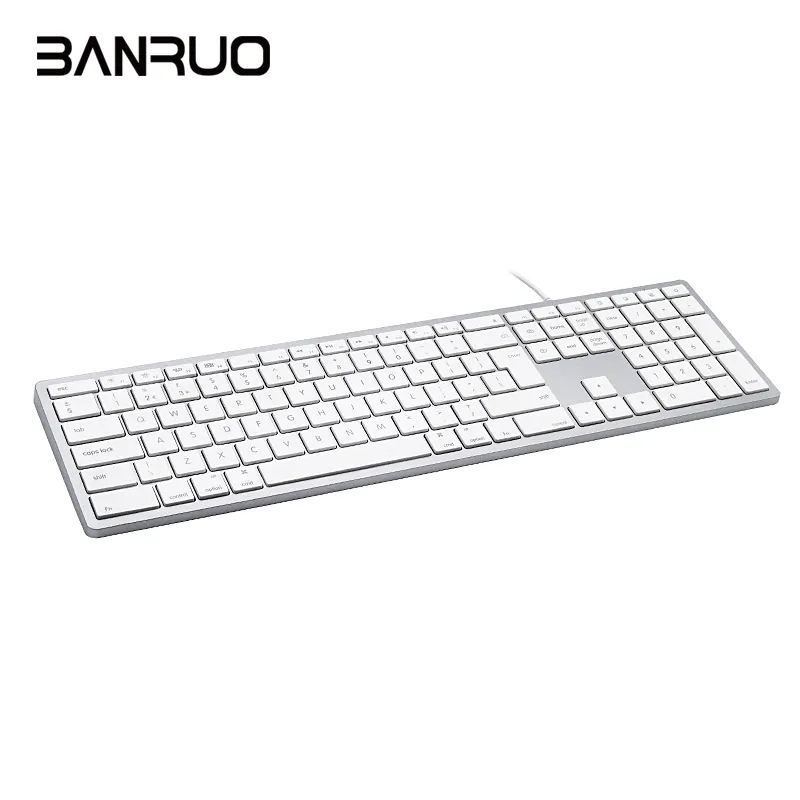 2022 Hot Sale Ultra Slim Keyboard White Wired Keyboard for iPad Smartphone PC MacBook iOS