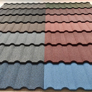 批发红色石材涂层金属钢屋面瓦420 * 1340MM粘合瓦 - Product Image 4