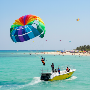 Grandsea 35ft Sport Yacht Safe FRP Platform Parasailing Boat con motor fuera de borda para yates de placer turístico - Product Image 1