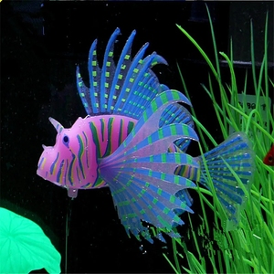 Glow in the Dark <strong>Lionfish</strong> Artificial Silicone Jellyfish <strong>Aquarium</strong> Decoration Simulation Fish Floating Ornament Fish Tank Decor - Product Image 6