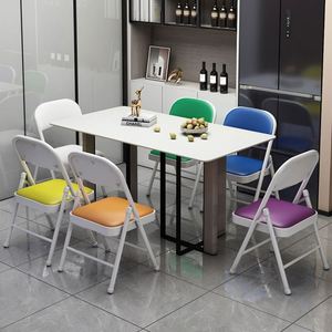 Silla Plegable Metálica de Lujo para Eventos, con Cubierta de Cuero Blanco, para Bodas, Venta al Por Mayor - Product Image 6