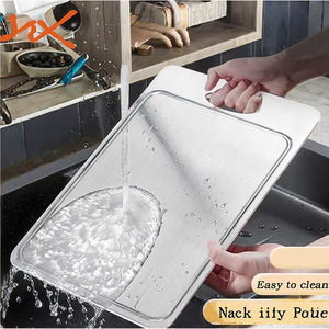 เขียงสแตนเลสแบบหนาสำหรับใช้ในครัวเขียงทนต่อการตัดขอบแบบกำหนดเองขายส่ง - Product Image 6