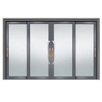 Porte coulissante de balcon en verre à rupture de pont thermique en aluminium à double vitrage, prix d'usine