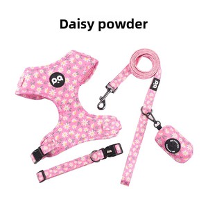 Custom Dog Harness and Leash Set with Collar Polyester Material Pet Harness Leash and Collar 3 Piece Set Wholesale