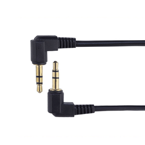 Cable de extensión de audio auxiliar estéreo para auriculares en espiral de <span class=keywords><strong>90</strong></span> grados macho a macho de 3,5mm - Product Image 2