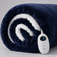 Surmatelas chauffant 50x60 pouces en flanelle et sherpa, couverture électrique à contrôle numérique, sûre et chaude, vente en gros directe usine