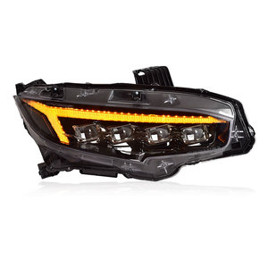 Nouvel ensemble de phares 12V 16-21 pour 10e génération avec lentille LED modifiée, feux de jour et clignotants à défilement dynamique - Product Image 2