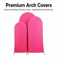 Housse en tissu polyester pour arche de mariage, drapé décoratif haute élasticité pour photographie, housse anti-poussière extérieure, ensemble de fond de scène en forme de U