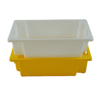 Boîtes de rangement en plastique de qualité alimentaire, personnalisables, recyclables, empilables, avec impression de logo, capacité de charge de 50 kg, pour viande et légumes