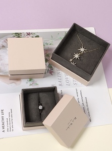 Boîte cadeau en carton rigide rose avec couvercle, logo personnalisé, emballage de luxe pour bijoux - Product Image 4
