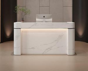 Mostrador <span class=keywords><strong>de</strong></span> Recepción Moderno y Sencillo con Acabado <span class=keywords><strong>de</strong></span> Grano <span class=keywords><strong>de</strong></span> Piedra, Personalizable, para Conserjería y Cajero - Product Image 6