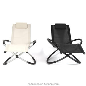 Mecedora cómoda para exteriores, tela suave y marco de metal, jardín, Camping, senderismo, silla de playa con reposabrazos y almohada - Product Image 2