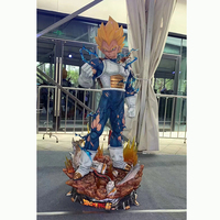 Figurine d'action grandeur nature en résine Super Saiyan Vegeta Goku en stock, collection Dragon-Ball Z, statue en résine, figurine de modèle d'anime