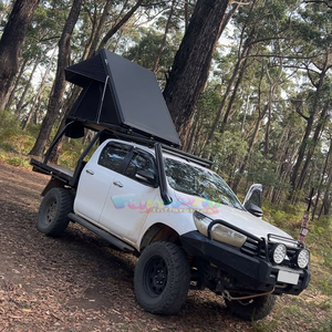 Tienda de techo para acampar Dachzelt, diseño moderno de concha negra, tela para 2-3 personas, tienda de techo de carcasa dura de aluminio para techo de coche - Product Image 3